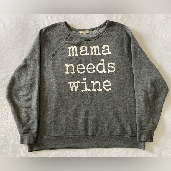 GRAYSON Threads Mama Needs Wine Crewneck Sweater Size XL - Picture 1 of 5